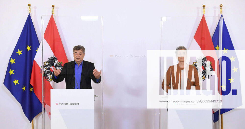 Vienna AUT, Acute Developments on Corona Disease in Austria 17 04 2020, Federal Chancellery, Vienna, AUT, Acute Developments on Corona Disease in Austria, press conference on current ev