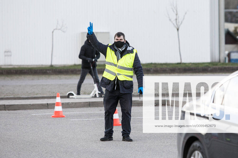 2020-04-17 Vilnius Lithuania. Drive-in cinema opens in Vilnius during quarantine. No more two people allowed in one car, it is forbidden to open car windows. Vilnius Lithuania