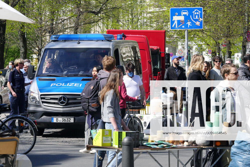 Berlin Germany At the weekend the Kollwitz market is very well attended, people enjoy the great weather and do not let the corona crisis affect them
