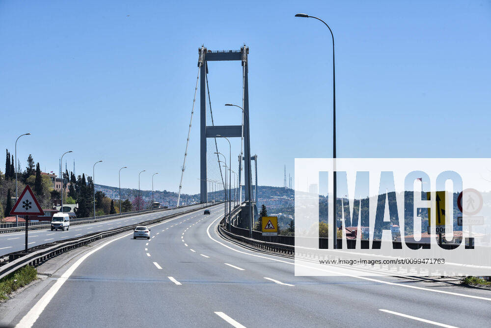 (200419) -- ISTANBUL, April 19, 2020 (Xinhua) -- Few vehicles run on a bridge amid the COVID-19 pandemic in Istanbul, Turkey, April 18, 2020. Turkey s COVID-19 cases on Saturday surged to 82,329 after 3,783 new cases were confirmed, becoming the hardest-hit country of the novel coronavirus in the Middle East. (Xinhua) TURKEY-ISTANBUL-COVID-19