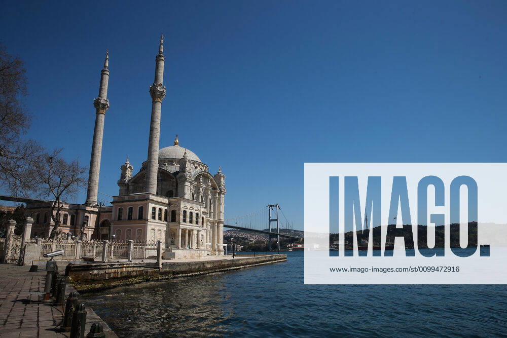 Ortakoy district, one of the touristic spot at Bosphorus in Istanbul, Saturday, April 18, 2020, during a two-day curfew declared by the government in an attempt to control the spread of coronavirus.
