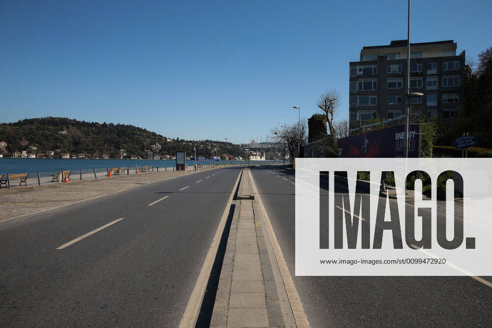 Kurucesme, one of the touristic spot at Bosphorus in Istanbul, Saturday, April 18, 2020, during a two-day curfew declared by the government in an attempt to control the spread of coronavirus.