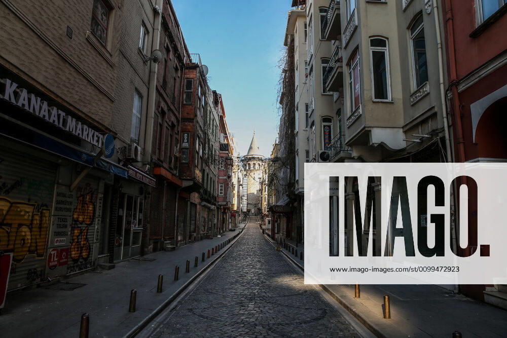 Historical Galata district in Istanbul, Saturday, April 18, 2020, during a two-day curfew declared by the government in an attempt to control the spread of coronavirus.