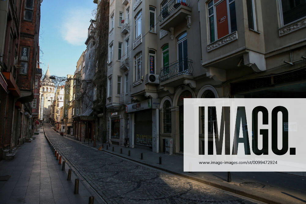 Historical Galata district in Istanbul, Saturday, April 18, 2020, during a two-day curfew declared by the government in an attempt to control the spread of coronavirus.