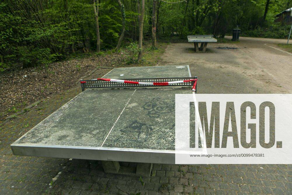 A playground in Cologne Dellbrück NRW Blocked playground due to contact ban because of the corona virus with flutterband