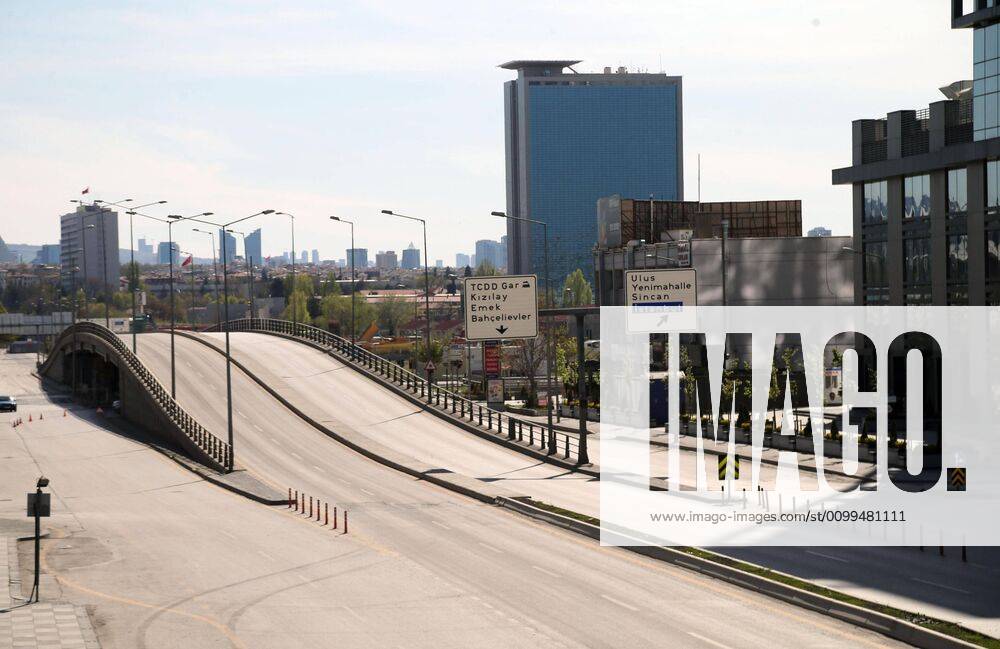 (200419) -- ANKARA, April 19, 2020 (Xinhua) -- Photo taken on April 19, 2020 shows an empty road during a curfew in Ankara, Turkey. Turkish Health Minister Fahrettin Koca on Sunday confirmed 3,977 new COVID-19 cases and 127 more deaths in Turkey. The total number of confirmed COVID-19 cases in Turkey increased to 86,306 while the death toll surged to 2,017, Koca tweeted. (Photo by Mustafa Kaya Xinhua) TURKEY-ANKARA-COVID-19-CURFEW