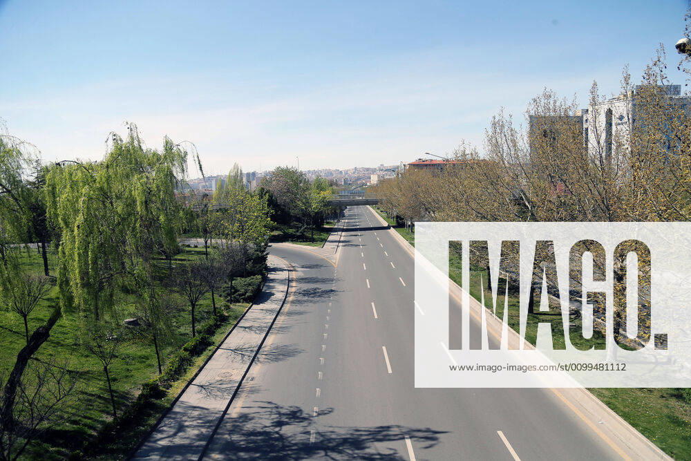 (200419) -- ANKARA, April 19, 2020 (Xinhua) -- Photo taken on April 19, 2020 shows an empty road during a curfew in Ankara, Turkey. Turkish Health Minister Fahrettin Koca on Sunday confirmed 3,977 new COVID-19 cases and 127 more deaths in Turkey. The total number of confirmed COVID-19 cases in Turkey increased to 86,306 while the death toll surged to 2,017, Koca tweeted. (Photo by Mustafa Kaya Xinhua) TURKEY-ANKARA-COVID-19-CURFEW