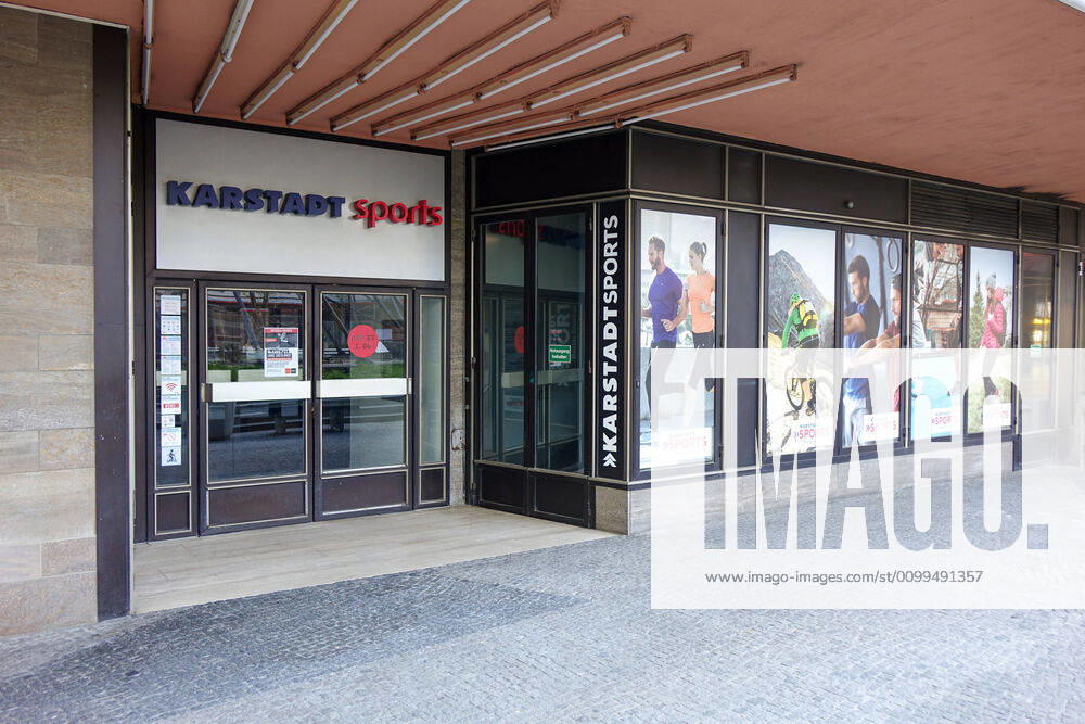 Berlin,Germany,GER,the city at the time of the corona pandemic Karstadt Sport am Kanzler Eck