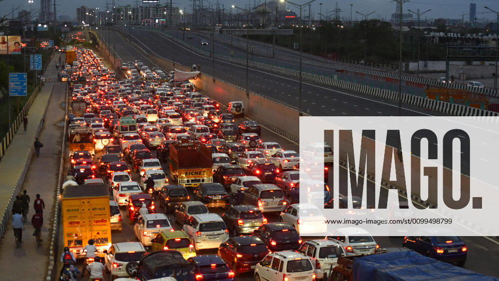 Traffic seen at NH24 during the nationwide lockdown in the wake of coronavirus pandemic, on April 20, 2020 in New Delhi, India. (Photo by Raj K Raj Hindustan Times) India Extends Nationwide Coronavirus Lockdown Until May 3