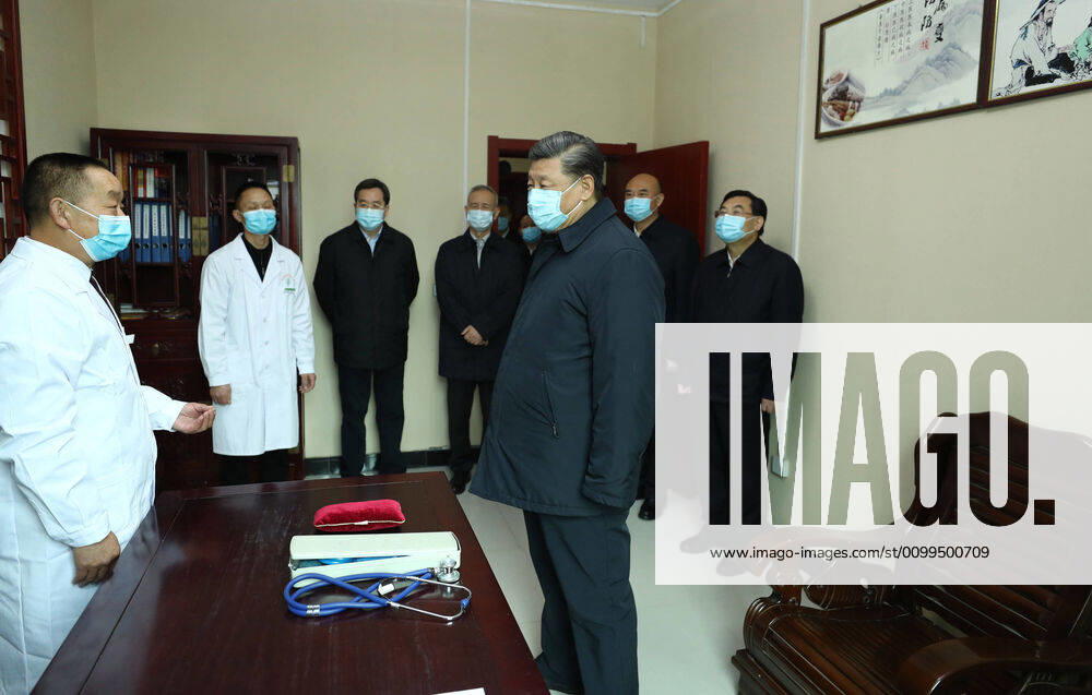 (200421) -- ANKANG, April 21, 2020 -- Chinese President Xi Jinping, also general secretary of the Communist Party of China Central Committee and chairman of the Central Military Commission, inspects poverty alleviation work in a township hospital of Laoxian Township, Pingli County of the city of Ankang, northwest China s Shaanxi Province, April 21, 2020. ) CHINA-SHAANXI-XI JINPING-INSPECTION (CN) JuxPeng