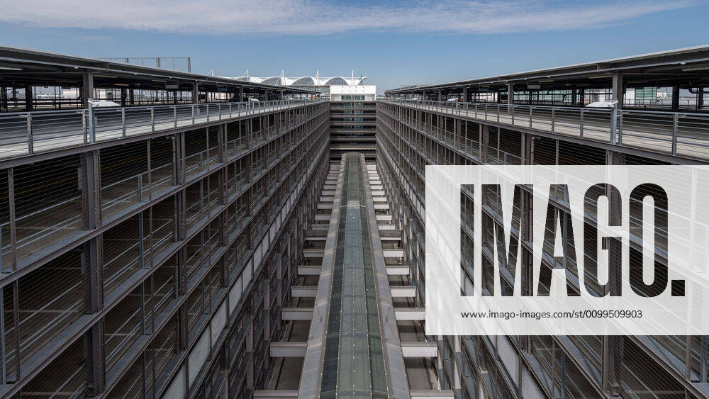 Effects Corona Munich Airport In the picture Parking garage P20 empty Exit refers Level 11 Background Roof MAC Munich Airport Center Munich Airport Munich Bavaria Germany