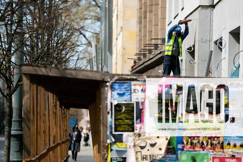 2020-04-21 Vilnius Lithuania. people enjoy warm and sunny Tuesday afternoon in Vilnius during quarantine. Vilnius Lithuania