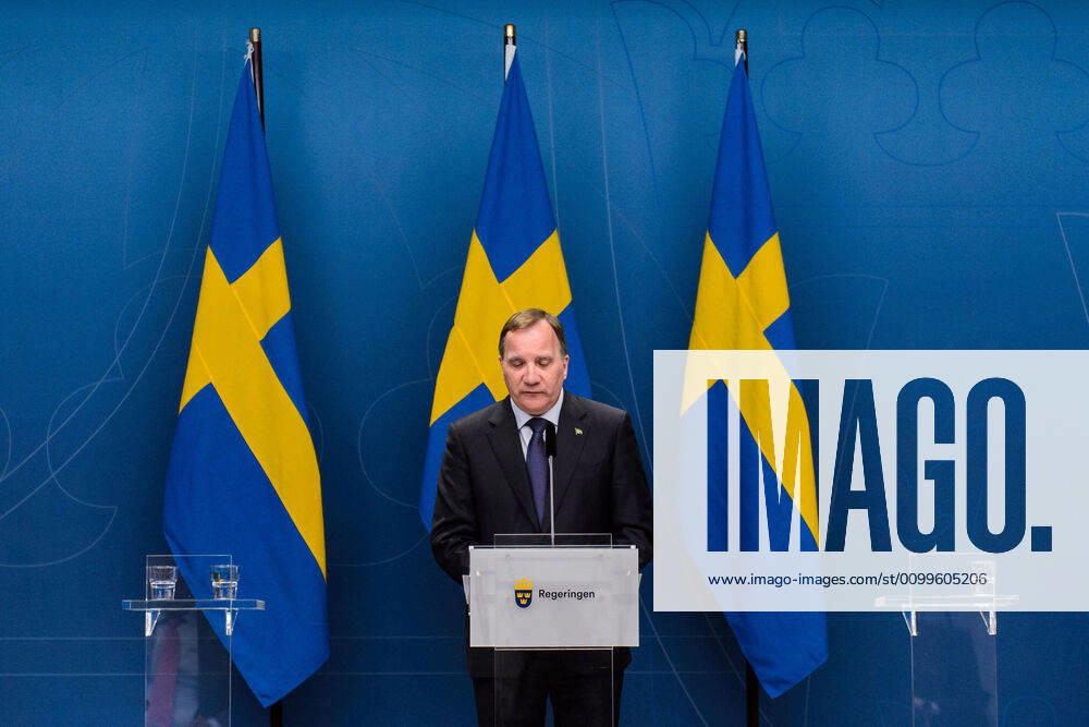 Stefan Löfven, Prime Minister of Sweden, during a press conference with the government of Sweden regarding the coronavirus, Covid 19, on April 22, 2020 in Stockholm Photo Maxim Thorà BILDBYRAN kod MT bbeng press conference government policy corona virus coronaviruset covid 19 press conference public events coronavirus,