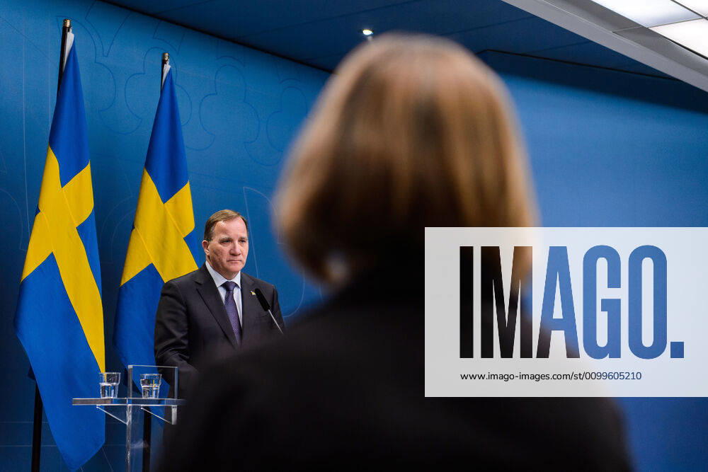 Stefan Löfven, Prime Minister of Sweden, during a press conference with the government of Sweden regarding the coronavirus, Covid 19, on April 22, 2020 in Stockholm Photo Maxim Thorà BILDBYRAN kod MT bbeng press conference government policy corona virus coronaviruset covid 19 press conference public events coronavirus,