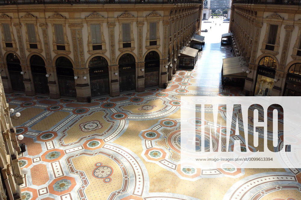 Italy, MilanTown, Milano Cittˆ, during restrictions due to the Coronavirus Covid-19, Galleria Vittorio Emanuele II