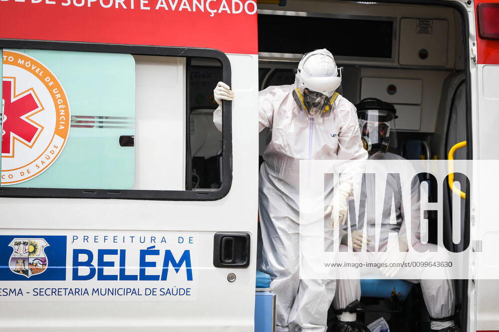 BELÉM, PA - 22.04.2020: CORONAVÍRUS EM BELÉM - Pará reaches 1,195 cases and has 90% of the ICU beds occupied for treatment of Covid-19 this Wednesday (22). State has 580 beds available. Government awaits the arrival of respirators from China to install an additional 400 beds. In the photo, Policlínica de Belém returns to work and has already served 380 people, agglomerations and queues marked the second day of the unit& 39;sp;quot;uot;open doors" serv (e. x1906551x FilipexBispo