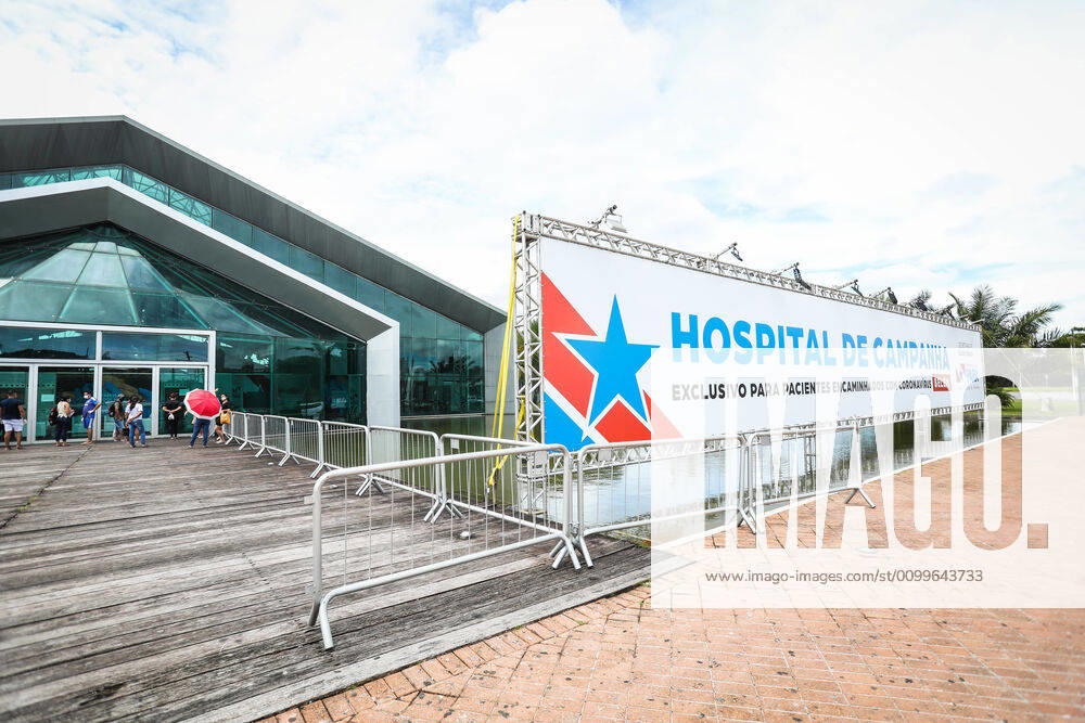 BELÉM, PA - 22.04.2020: CORONAVÍRUS EM BELÉM - Pará reaches 1,195 cases and has 90% of the ICU beds occupied for treatment of Covid-19 this Wednesday (22). State has 580 beds available. Government awaits the arrival of respirators from China to install an additional 400 beds. in the photo, movement at the Hospital de Campanha in Belém. x1906569x FilipexBispo