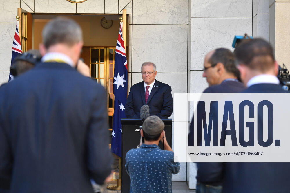 SCOTT MORRISON CORONAVIRUS UPDATE, Prime Minister Scott Morrison speaks to the media at a press conference in Canberra, Thursday, April 23, 2020. ( NO ARCHIVING, , NO USE IN BOOKS WITHOUT CONSENT Canberra ACT AUSTRALIA