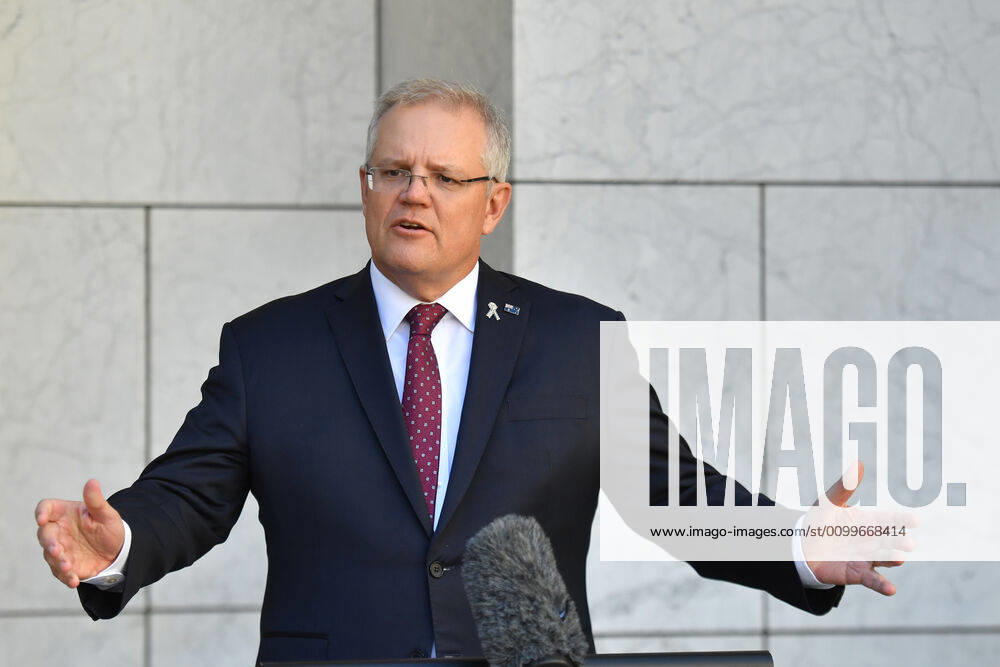 SCOTT MORRISON CORONAVIRUS UPDATE, Prime Minister Scott Morrison speaks to the media at a press conference in Canberra, Thursday, April 23, 2020. ( NO ARCHIVING, , NO USE IN BOOKS WITHOUT CONSENT Canberra ACT AUSTRALIA
