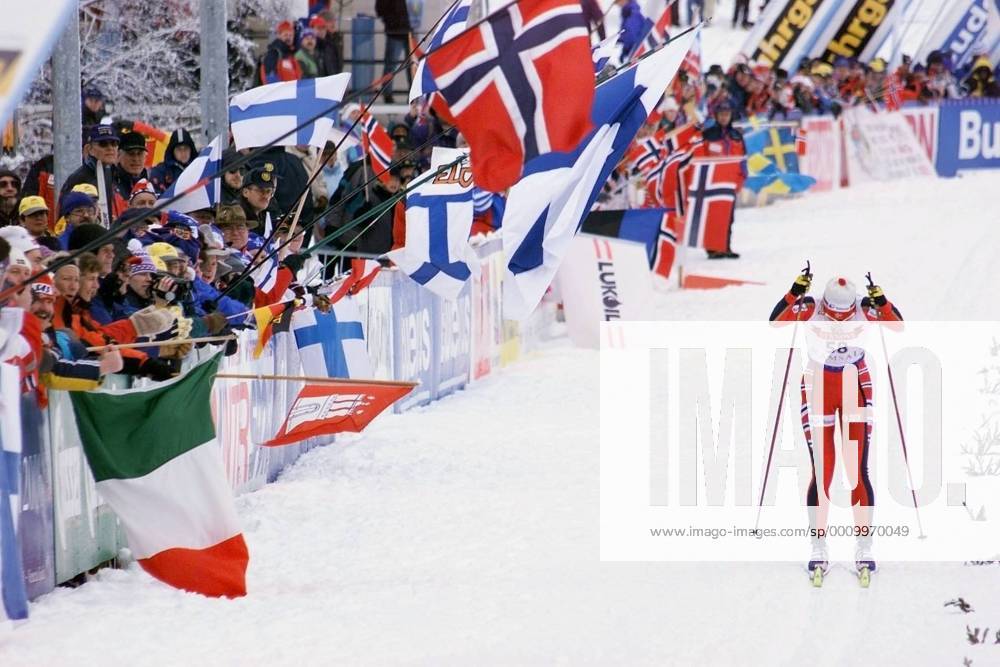 Nordische Ski WM 1999 Ramsau am Dachstein Langlauf 5 km klasisch Damen : Siegerin Martinsen Bente