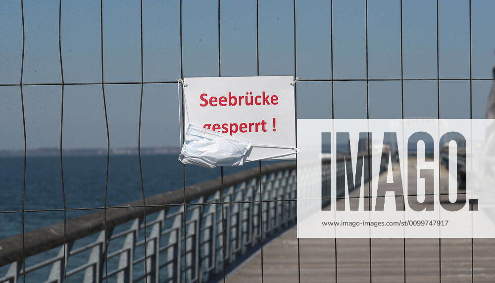 Seebruecke closed, face mask Niendorf