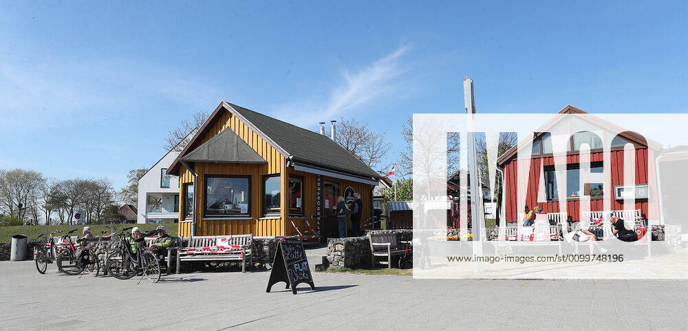 Coffee sale outside the house in the port of Niendorf Niendorf