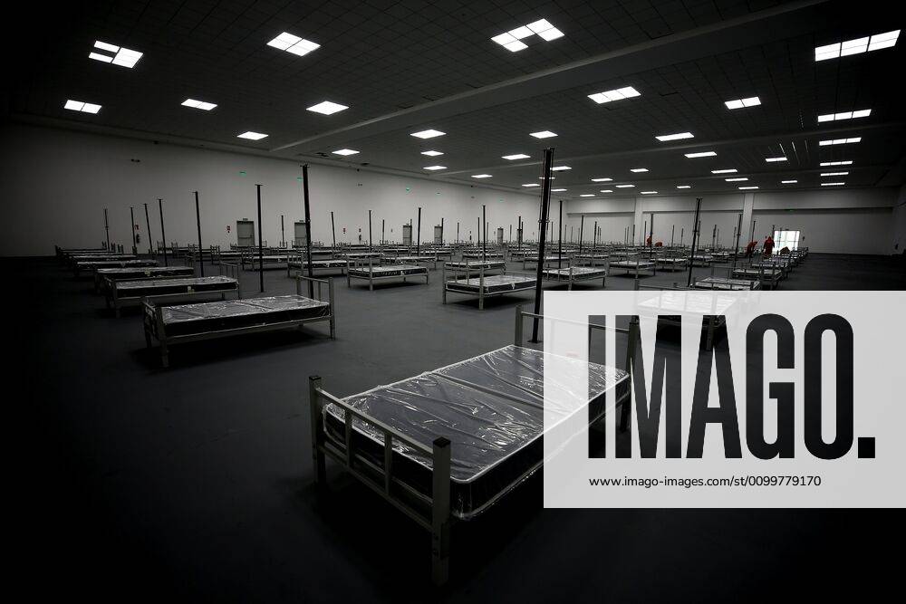 Coronavirus in Ecuador, Eindrücke View of beds that will be occupied by COVID-19 patients, at the Parque Bicentenario Conventions Center of Quito, Ecuador, 23 April 2020. Ecuador doubled its official number of infections to 22,160 after obtaining the results of thousands of delayed COVID-19 tests, Health Minister Juan Carlos Zevallos reported at a press conference. Ecuador doubles cases of COVID-19 after obtaining data of delayed tests !ACHTUNG: NUR REDAKTIONELLE NUTZUNG!