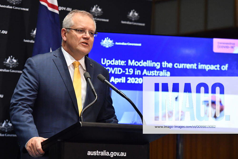 SCOTT MORRISON CORONAVIRUS UPDATE, Prime Minister Scott Morrison gives a coronavirus update at a press conference at Parliament House in Canberra, Friday, April 24, 2020. ( NO ARCHIVING, , NO USE IN BOOKS WITHOUT CONSENT Canberra ACT AUSTRALIA