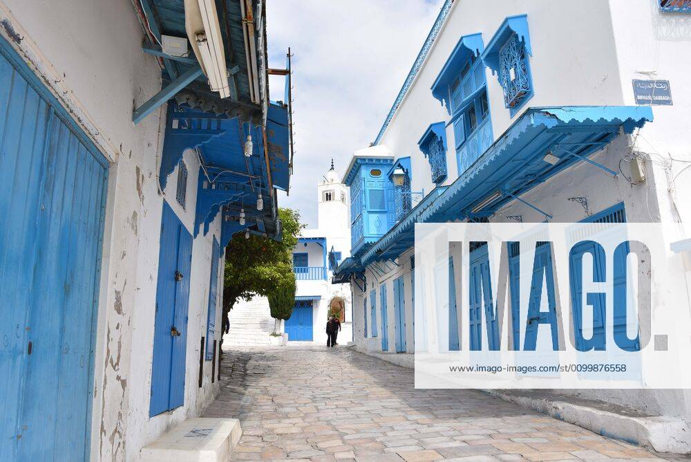 Streets are seen empty after the nation-wide quarantine was declared as part of measures to halt the spread of the novel coronavirus pandemic in Sidi Bou Said town, near Tunis, Tunisia on April 24, 2020. NEWS : Covid 19 Coronavirus en Tunisie - Tunis - 24 04 2020 WASSIMJDIDI PANORAMIC