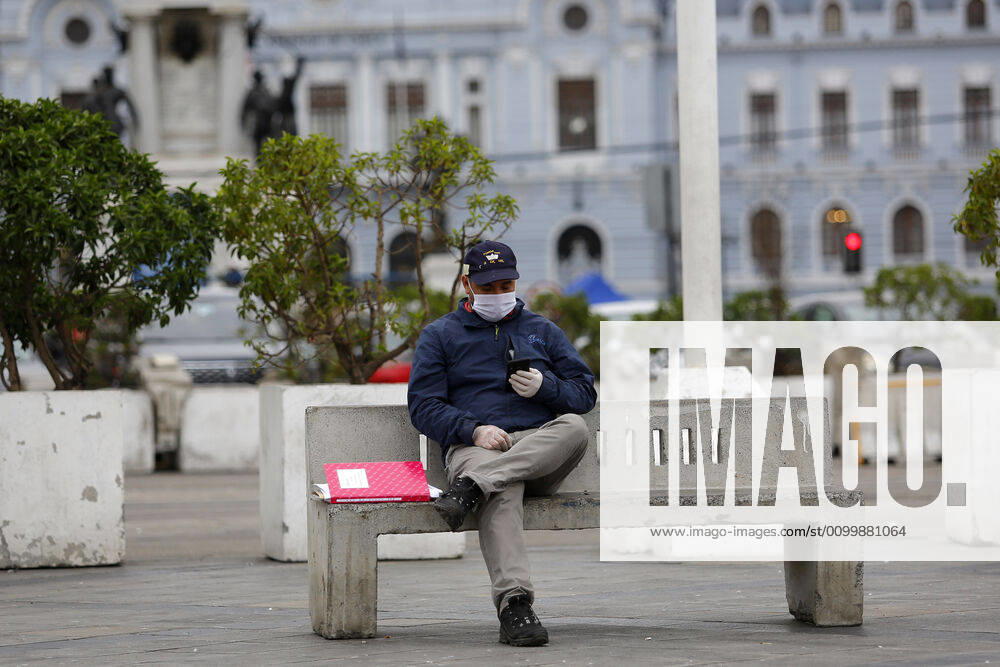 A man is photographed at Muelle Prat in Valparaiso during an emergency by Covid 19 Raul Zamora Aton Chile, Valparaiso Chile Aton 414295