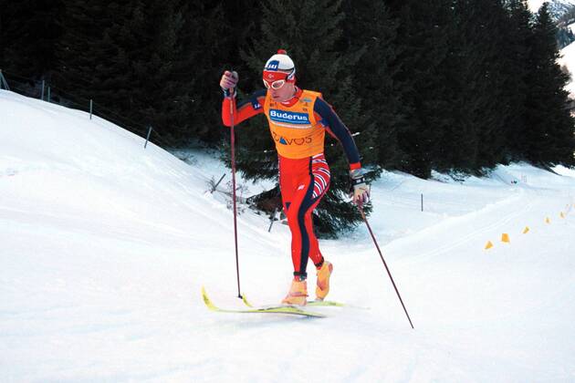 Björn Dählie (Norwegen) auf der Strecke Nordischer Skilauf Herren Saison 1998 1999: Weltcup, Welt-Cup, Worldcup, Ski Nordisch, Skilanglauf, Skisport, Langlauf, 30 km Einzelbild Davos Dynamik,