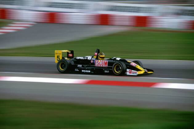 Michael Graf (Deutschland G+M Escom) in seinem Formel 3 - Boliden Motorsport LM Herren Deutsche Meisterschaft 1994, Formel 3, F3, F, DM Einzelbild Hockenheimring Hockenheim Dynamik,