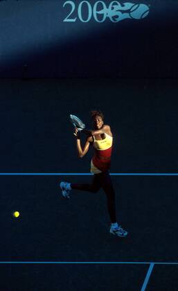 Venus Williams (USA) im Jahr 2000 Tennis Damen US Open 2000, Grand Slam, WTA-Tour, Hartplatz, Hardcourt, Hartplatzturnier, Hartplatztennis Totale Flushing Meadow New York Dynamik,