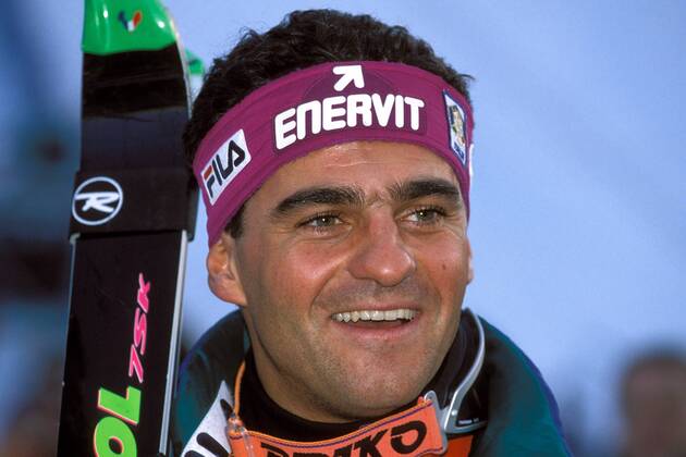Alberto Tomba (Italien) Alpiner Skilauf Herren Weltcup 1993 1994, Welt-Cup, Worldcup, World, WC, Skisport, Ski Alpin, Riesenslalom Porträt Val d Isere