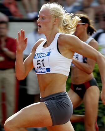 Carolina Klüft (Schweden) - Sprint Leichtathletik Damen Internationales Mehrkampfmeeting 2003, Mehrkampf-Meeting, Siebenkampf Einzelbild Götzis Dynamik,