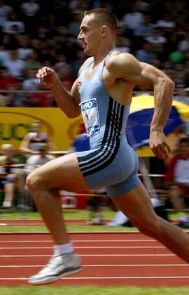 Roman Sebrle (Tschechien) Leichtathletik Herren Internationales Mehrkampfmeeting 2003, Mehrkampf-Meeting, Zehnkampf Einzelbild Götzis Dynamik,