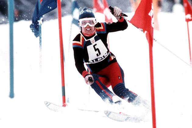 Rosi Mittermaier (BR Deutschland) Alpiner Skilauf OS Winter Damen Olympische Winterspiele 1976, Olympia, Olympiade, Spiele, Ski Alpin, Skisport, Vdia Einzelbild Innsbruck