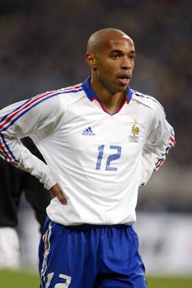 Thierry Henry (Frankreich) Fußball Länderspiel Herren Freundschaftsspiel 2003, Länderspiel, Test, Testspiel, Nationalmannschaft, Nationalteam, Einzelbild Gelsenkirchen