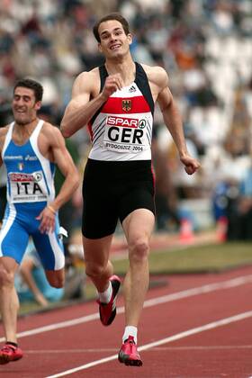 Ingo Schultz (Deutschland) Leichtathletik EC 3 Herren SPAR Europapokal 2004, Europacup, Meeting, Leichtathletikmeeting, Sportfest, Vdig Einzelbild Bydgoszcz Dynamik