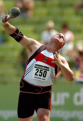 Ralf Bartels (Deutschland) Leichtathletik Herren Team Challenge 2004, Länderkampf, Nationaltrikot Einzelbild München