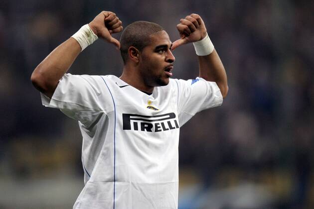 Adriano (Inter) - Torjubel -  Fußball EC 1 Herren Champions League 2004 2005, FC Internazionale Mailand, Viertelfinale Einzelbild Mailand Freude,