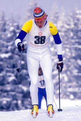 Gunde Svan (Schweden) Nordischer Skilauf OS Winter Herren Olympische Spiele 1984, Winterspiele, Ski Nordisch, Skisport, Langlauf, Skilanglauf, Vdia Einzelbild Igman Veliko Polje Sarajevo