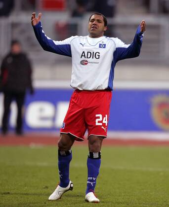 Ailton (HSV) ratlos Fußball 1. BL Herren Saison 2005 2006, Hamburger SV, Hamburg Einzelbild Nürnberg Enttäuschung,