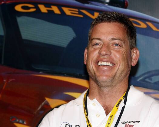 Der ehemalige Quarterback Troy Aikman (USA Dallas Cowboys) bei den Daytona 500 -  (day2006021904) Motorsport Herren Daytona 500, Nascar Nextel Cup Series 2006, US Rennserie, Autorennen, Automobilrennsport Porträt Daytona