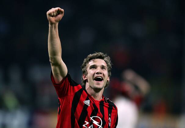 Andriy Shevchenko (Milan) - Torjubel -  Fußball EC 1 Herren UEFA Champions League 2005 2006, AC Mailand, Serie A, 1. Italienische Liga, Einzelbild Mailand Freude,