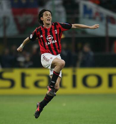 Filippo Inzaghi (Milan) - Torjubel -  Fußball EC 1 Herren UEFA Champions League 2005 2006, AC Mailand, Serie A, 1. Italienische Liga, Einzelbild Mailand Freude, Begeisterung,