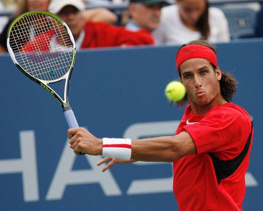 Feliciano Lopez (Spanien) - Rückhand -  (nyp20060828203) Tennis Herren US Open 2006, ATP Tour, Grand Slam Einzelbild New York Dynamik, Tennis Herren US Open 2006, ATP Tour, Grand Slam Einzelbild New York Dynamik,