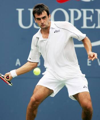 Florent Serra (Frankreich) - Vorhand -  (nyp2006082842) Tennis Herren US Open 2006, ATP Tour, Grand Slam Einzelbild New York Dynamik, Tennis Herren US Open 2006, ATP Tour, Grand Slam Einzelbild New York Dynamik,