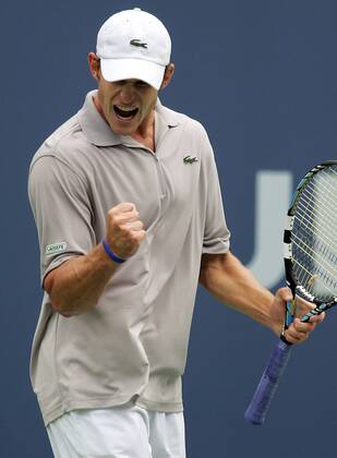 Andy Roddick (USA) jubelt -  (nyp2006082843) Tennis Herren US Open 2006, ATP Tour, Grand Slam Einzelbild New York Freude, Tennis Herren US Open 2006, ATP Tour, Grand Slam Einzelbild New York Freude,