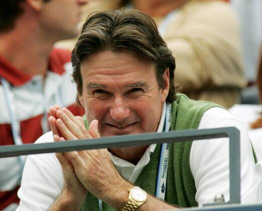 Jimmy Connors, Trainer von Andy Roddick (beide USA), bangt mit seinem Schützling -  (nyp2006082849) Tennis Herren US Open 2006, ATP Tour, Grand Slam Einzelbild New York Tennis Herren US Open 2006, ATP Tour, Grand Slam Einzelbild New York